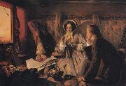 Charles west cope RA Palpitation oil painting